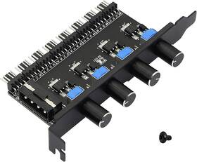 Mandyyan 705353576973 Sinloon 4 Knob Cooling Fan Speed Controller Pc 8 Channels Hub For Cpu Case H