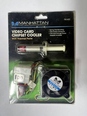 Manhattan 766623701402 New Video Card Chipset Cooler With Thermal Paste 701402