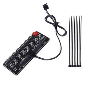 Meiriyfa 727640613239 Chassis Fan Hub 3 Pin 4 Pwm Pc Cpu Cooling 8 Way 12 V