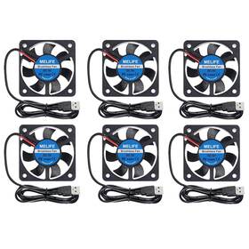 Melife 445007641628 6pcs 40mm X10mm Dc 5v Usb Brushless Cooling Fan Dual Ball Bearing Quiet