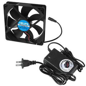 Melife 701715492707 110v 220v 120mm X 25mm Ac Powered Fan With Speed Controller 3v To 12v Adapter