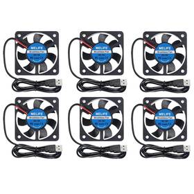 M16754 Melife 6pcs 40mm X10mm Dc 5v Usb Brushless Cooling Fan Dual Ball Bearing Quiet Ope