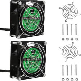 M16814 Melife 2pcs Computer Fan With Ac Plug 120mm X 25mm Ec Axial 110v 115v 120v