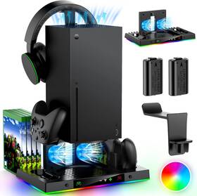Xsx41 Meneea Upgrade Cooling Fan&dual Charging Stand For Xbox Series X Console&controller Coo
