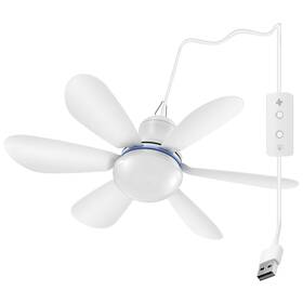 Grm-rl6420 Mengnessly Usb Socket Ceiling Fan With Lights 16.5 Inch Mini Small Dc 5v Quiet Silent Camp