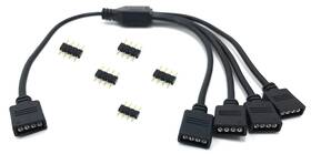 F04-rgb04-30 Micro Connectors 30cm 1 To 4 Rgb Splitter Cable 30 Cm