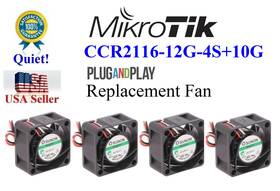 Ccr2116-12g-4s Mikrotik 4x Quiet Version Replacement Fans For 10g