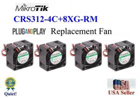 Crs312-4c Mikrotik 8xg Lot 4x 18dba Quiet Version Replacement Fans For 8xg-rm
