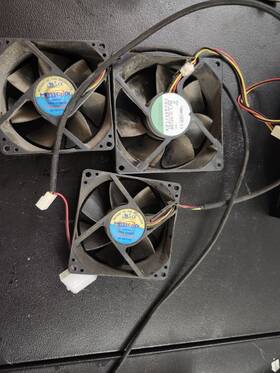 F1008b25 Misscool Sunon 12v Ball Bearing 3-pin Case Fans Lot Of 3 Black Plastic