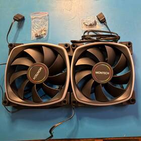 Ax120-gf12gb Montech 120mm Case Fan Black Plastic 4-pin 12v Set Of 2