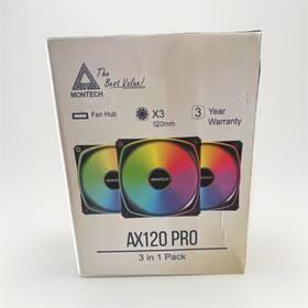 Ax120-pro Montech Ax120 Pro 3-pack 120mm Rgb Fluid Bearing Case Fans 4-pin Universal