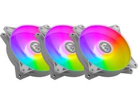 Argb-3w Msi F120 Mpg 120mm Pwm Addressable Rgb Led Case Fan White - Anti-vibrati