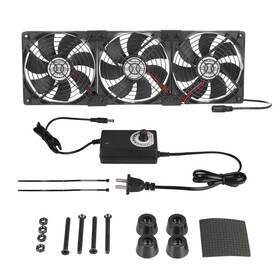 Neup30 Neukniy 3x 120mm Computer Fan With Ac Plug 110v 120v 220v 240v Cabinet Cooling Fa