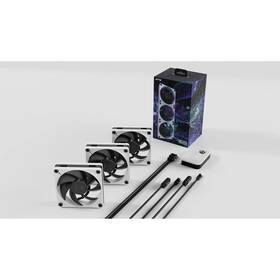 Fan-hyte-fp12-bw-3np Nexus Hyte Thicc Fp12 And Portal Np50 Bundle - 120mm X 32mm 3 Performance Fans