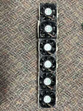 V80e12bha7-52 Nidec Lot Of 6 Supermicro Hot Swap Fans Ultraflo 12vdc 0.8a
