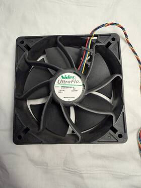 W12e12bs11b5-57 Nidec W12e12bs11b557 Ultraflo 120mm Server Fan 12v 1.65a 4-pin Tested