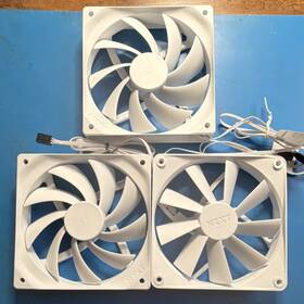 192408 Nzxt 120mm White Case Fan Set Of 3 3-pin Plastic Computer Cooling