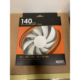 49.1-98.3cfm Nzxt 815671010186 Fx-140lb 140mm Enthusiast Pc Computer Case Fan - Black/white