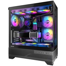 Okicc-aqua7-atxb-h6ba Okinos Aqua 7 Pre-installed 6 120mm Pwm Argb Fan Atx Mid Tower Pc Case Comput