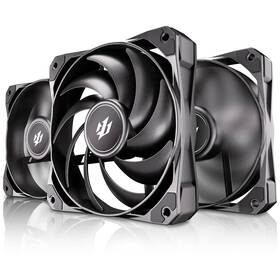 Okicf-c-120254pn-bb3 Okinos 3 Pack 120mm High Performance Pwm Pc Case Fan 2000 Rpm 75.27 Cfm Fdb-beari