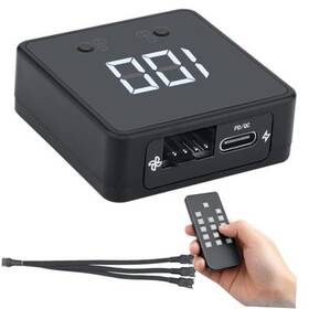 Pc084c Owtree Remote 12v Pwm Pc Fan Controller 4 Pin Fans Supported Digital Type C Input