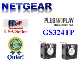 Gs324tp Pack Of 2x Quiet Replacement Fans For Netgear S350 Series Switch