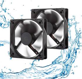 Pano-mounts 445033527583 12v Moisture-proof Fan 120mm 2-pack High Speed 12 Volt Dc 2wire 3pin Exhaust Coo