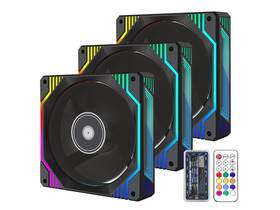 Pano-mounts 659135704637 120mm Black Infinity Mirror Rgb Fans 12v 6pin Quiet Gaming Pc