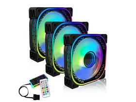 Pano-mounts 795847617978 120mm Rgb Fans 12v Quiet Gaming Pc Computer Led Cpu Cooler Chassis