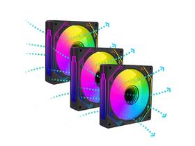 Fx12argb-lj Pano-mounts 120mm Argb Reverse Fan Infinity Mirror Fans Airflow 5v 3pin
