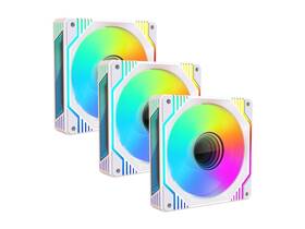 Lj12argbw Pano-mounts 120mm White Infinity Mirror Argb Case Fans 5v 3pin Addressable Rgb