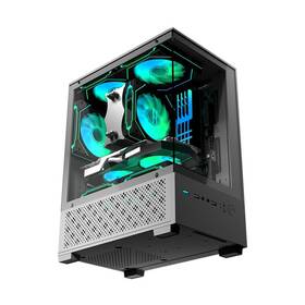 47492 Pc Case Micro Atx With 2 X 120mm Argb Fan Pre-installed Panoramic View