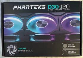 Ph-f120d30 Phanteks Drgb Pwm Bk01 3p New D30-120 D-rgb Fan Set 120mm 3-pack - Black Regular