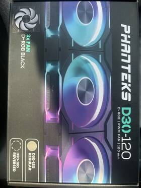 Ph-f120d30r Phanteks Drgb Pwm Bk01 3p D30-120 Fan 3pack Reverse Airflow Model Premium D-rgb Perfor