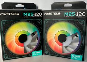 Ph-f120m25 Phanteks Drgb Pwm Bk01 3p M25 D-rgb 120mm Case Fan - Black 3-pack 2 Boxes 6 Fans Total