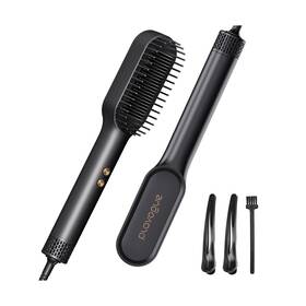 Mfa002gr Plavogue Ionic Hair Straightening Brush With Hot Air Function Dual... Fast Ship