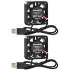 Pluspoe 2-pack 40mm X10mm Dc 5v Usb Brushless Cooling Fan Dual Ball Bearing