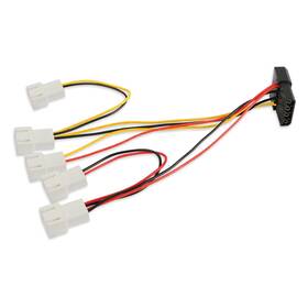 22021906 Pngknyocn 4-pin Molex Pass-through To 5 X 3 Pin Fan Connector Cable Power Fans From
