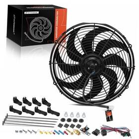 Aptf0395pc Premiumpartswhosale 16ftft 16 Inch Electric Radiator Fan 2300 M /h 12v 120w With Thermostat Wiring