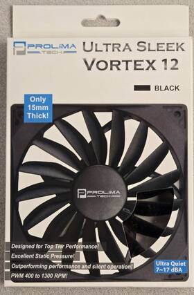 Prolimatech Inc. 711552412024 Ultra Sleek Vortex 12 120mm 15mm Slim Pwm Fan New Black B2