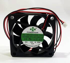 Py-6015m12s Qideyipe 768351712361 New Silent Cooling Fan Dc12v 0.15a 6015 6cm 2-wire Co