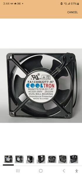 Fa1238822t7-97 Qideyipe Fa1238822t797 38mm Cooling Fan For Fa1238b22t7 Axial