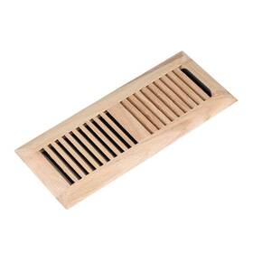 Qr-fasr4x12wo Qirui White Oak Hardwood Drop In Floor Register 4x12 Inch High Output Air Flow W