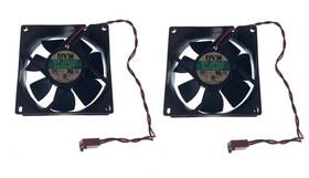Qualitech 672299314887 12vdc .25a 80mm X 25mm 3-pin Cpu Computer Case Fan - 2 Pack