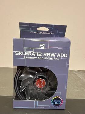12025 Raijintek Co. Ltd 849939002514 Sklera 12 Rbw Add -2 Pack Addressable Rgb Pwm Fan With 8 Port Addressab