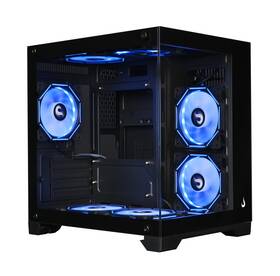 Rm-act6p-argb-w Rise Mode Case Computer Usa Galaxy Glass M Mini Tower Tempered
