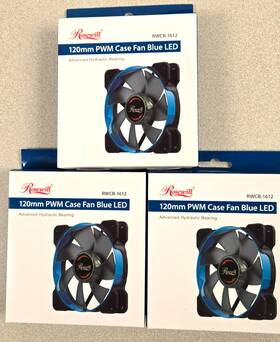 Rwcb-1612 Rosewill 840951123973 120mm Pwm Blue Led Case Fan 3-pack New B3