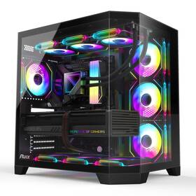 Ov303 Ruix 977601560018 Atx Mid-tower Pc Case Pre-installed 4 X 120mm Prism Argb Pwm Fans