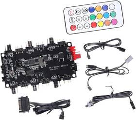 Sd588 Saidian 1pcs Argb Hub Controller Computer Case Fan Splitter 5v 3-pin Pwm Temperature Con