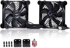 12025-2 Scccf Dual 120mm Usb Speed Control Fan 5v Portable Cooling For Flat-screen